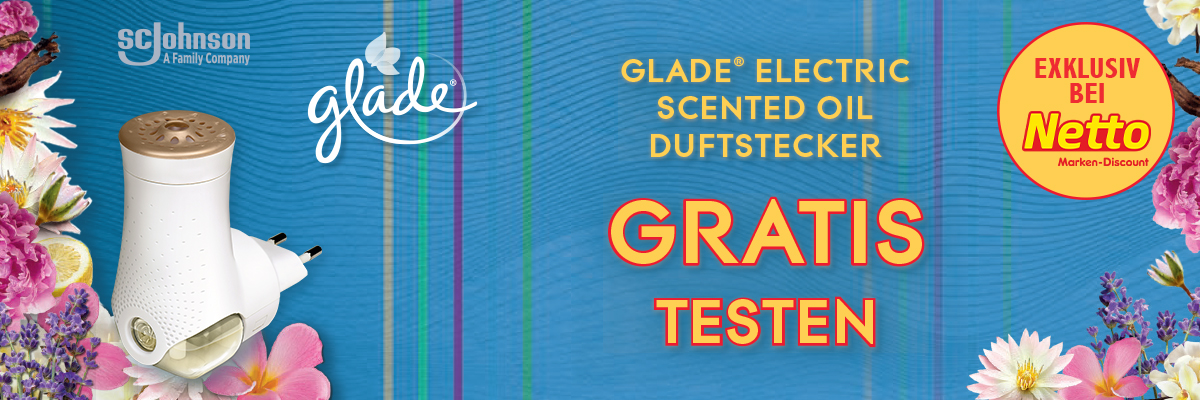 Glade® electric scented oil Duftstecker Starter-Set bei Netto Marken-Discount - GRATIS TESTEN dank GELD-ZURÜCK-AKTION